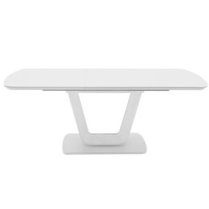 Lazzaro Large High Gloss Extending Dining Table In White