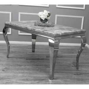 Laval Extra Large Marble Top Dining Table In Light Grey