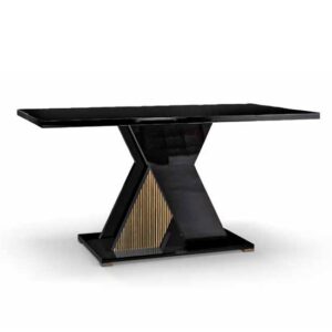 Enna High Gloss Dining Table Rectangular In Black