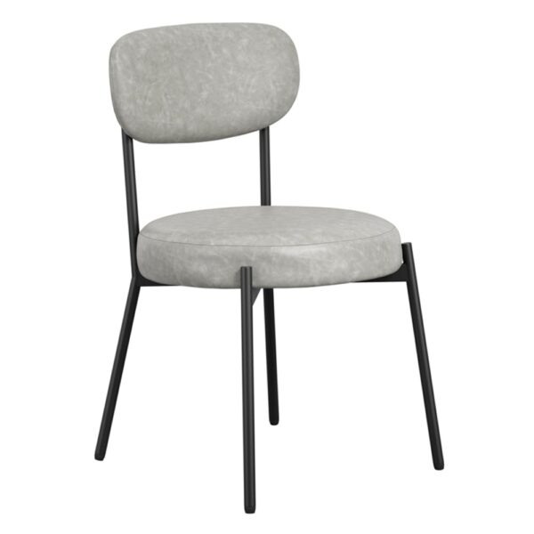 Smith PU Leather Dining Chair In Graphite