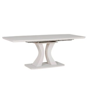 Decatur Glass Large Extending Dining Table In Greige